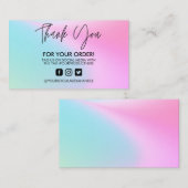 ホログラフィックサンキュートレンディーサロン名刺 名刺 (正面/裏面)