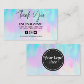 ホログラフィックサンキュートレンディーパステルズ名刺 名刺 (正面/裏面)