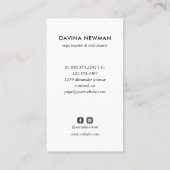 ホログラフィックサードアイムーンヨガホリスティックコーチ 名刺 (裏面)