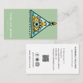 ホログラフィックサードアイムーンヨガホリスティックコーチ 名刺 (正面/裏面)