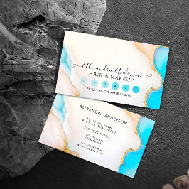 ホログラフィックシグネチャースクリプトアゲート大理石サロン ロイヤリティカード