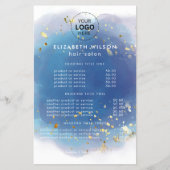 ホログラフィックシグネチャーモダンスクリプトGlamグリッター チラシ (正面)