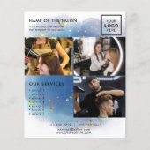 ホログラフィックシグネチャーモダンスクリプトGlamグリッター チラシ (正面)