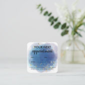 ホログラフィックシグネチャーモダンスクリプトGlamグリッター 予約カード (スタンド正面)