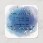 ホログラフィックシグネチャーモダンスクリプトGlamグリッター 予約カード (裏面)