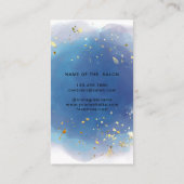 ホログラフィックシグネチャーモダンスクリプトGlamグリッター 予約カード (裏面)