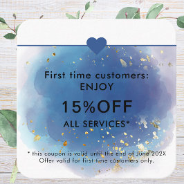 ホログラフィックシグネチャーモダンスクリプトGlamグリッター 割引カード