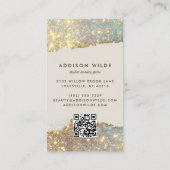 ホログラフィックシグネチャーモダンスクリプトGlamグリッター 割引カード (裏面)