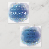 ホログラフィックシグネチャーモダンスクリプトGlamグリッター 割引カード (正面/裏面)