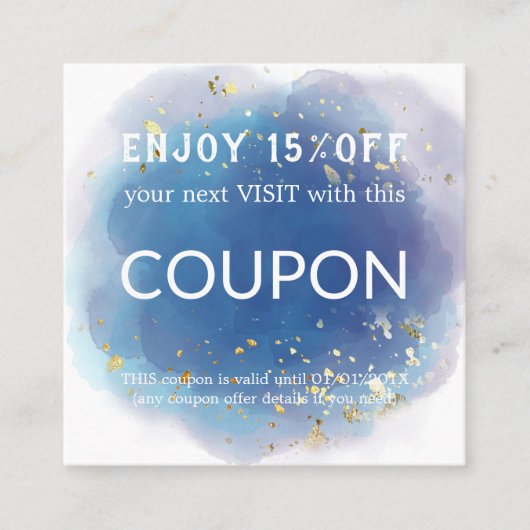 ホログラフィックシグネチャーモダンスクリプトGlamグリッター 割引カード (正面)