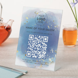 ホログラフィックシグネチャーモダンスクリプトGlamグリッター 台座サイン