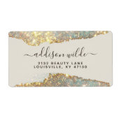 ホログラフィックシグネチャーモダンスクリプトGlam出荷 ラベル (正面)