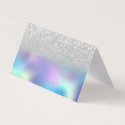 ホログラフィックシルバー《写真》ぼけ味ありがとう 名刺 (裏面)