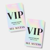 ホログラフィックシンプルVIPイベント バッジ (正面&裏面)