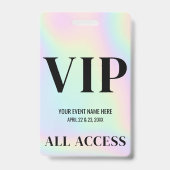 ホログラフィックシンプルVIPイベント バッジ (裏面)