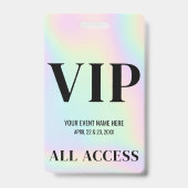 ホログラフィックシンプルVIPイベント バッジ (正面)