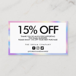 ホログラフィックジオメトリ割引あり 名刺