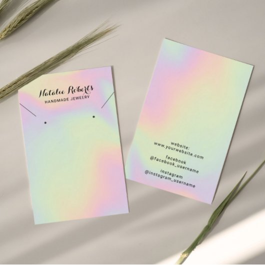 ホログラフィックジュエリーイヤリングネックレスディスプレイ