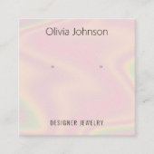 ホログラフィックジュエリーイヤリング表示名刺 スクエア名刺 (正面)