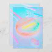 ホログラフィックスイーツキャンディ 招待状 (正面/裏面)