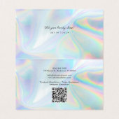 ホログラフィックスクリプトマネージャーの虹色QRコード 名刺 (内部フラット)