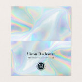 ホログラフィックスクリプトマネージャーの虹色QRコード 名刺 (外部フラット)