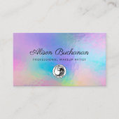 ホログラフィックスクリプトモダンのビジネスオーナー 名刺 (正面)