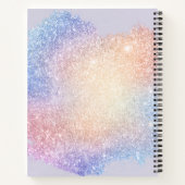 ホログラフィックスクリプトモダングリッタースパークル事業 ノートブック (裏面)