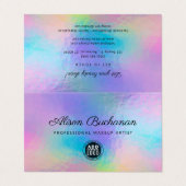 ホログラフィックスクリプトモダンビジネスのオーナービジネス 名刺 (外部フラット)