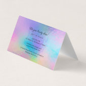 ホログラフィックスクリプトモダンビジネスのオーナービジネス 名刺 (裏面)