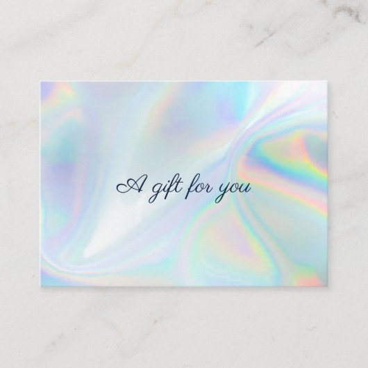 ホログラフィックスクリプト事業のギフト証明書 名刺 (正面)