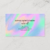 ホログラフィックスクリプト書道アポイントメントカード 予約カード (裏面)