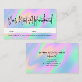 ホログラフィックスクリプト書道アポイントメントカード 予約カード (正面/裏面)