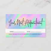 ホログラフィックスクリプト書道アポイントメントカード 予約カード (正面)
