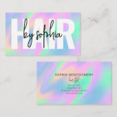 ホログラフィックスクリプト美容師名刺 名刺 (正面/裏面)