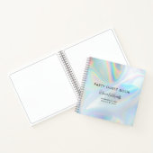 ホログラフィックスクリプト誕生日パーティーゲストブック ノートブック (内部)