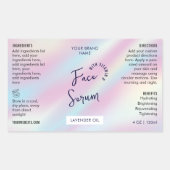 ホログラフィックスタイル4 OZコスメティックボトルラベル 長方形シール (正面)