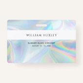 ホログラフィックスタッフすべてのアクセスパス従業員名 バッジ (裏面)