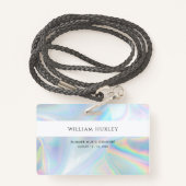 ホログラフィックスタッフすべてのアクセスパス従業員名 バッジ (裏面ランヤード)