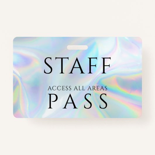 ホログラフィックスタッフすべてのアクセスパス従業員名 バッジ (正面)