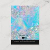 ホログラフィックストーンネックレスイヤリングディスプレイカード コーリングカード (裏面)