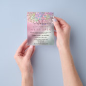 ホログラフィックスパークルエレガントグリッターメイクアップアーティスト チラシ (手)