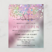 ホログラフィックスパークルエレガントグリッターメイクアップアーティスト チラシ (裏面)