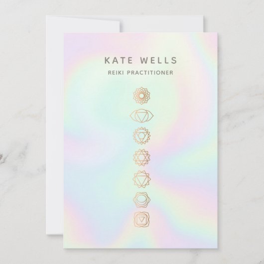 ホログラフィックチャクラ霊気開業医 招待状 (正面)