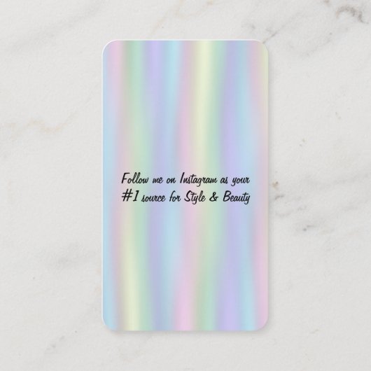 ホログラフィックデザイン写真ソーシャルメディアQRコード 名刺 (裏面)