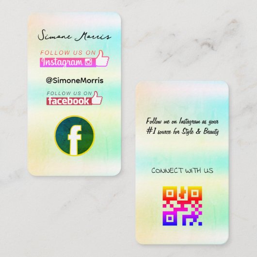 ホログラフィックデザイン名刺 名刺 (正面/裏面)