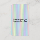 ホログラフィックデザイン – ソーシャルメディアQRコードビジネス 名刺 (裏面)