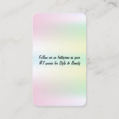 ホログラフィックデザイン – ソーシャルメディアQRコードビジネス 名刺 (裏面)