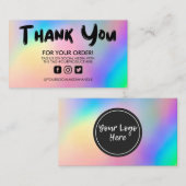 ホログラフィックトレンディーサロンありがとうございます名刺 名刺 (正面/裏面)