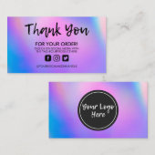 ホログラフィックトレンディーサロンありがとうございます名刺 名刺 (正面/裏面)